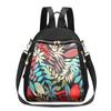 FORRICA Women's Casual Backpack, Large Capacity, Stylish Shoulder Bag with Back Protection, Waterproof, Multiple Pockets, Maple Leaf Design, Perfect