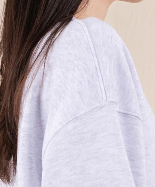 Ellamo French Terry Zipper Pocket Oversized Sweatshirt [Melange]