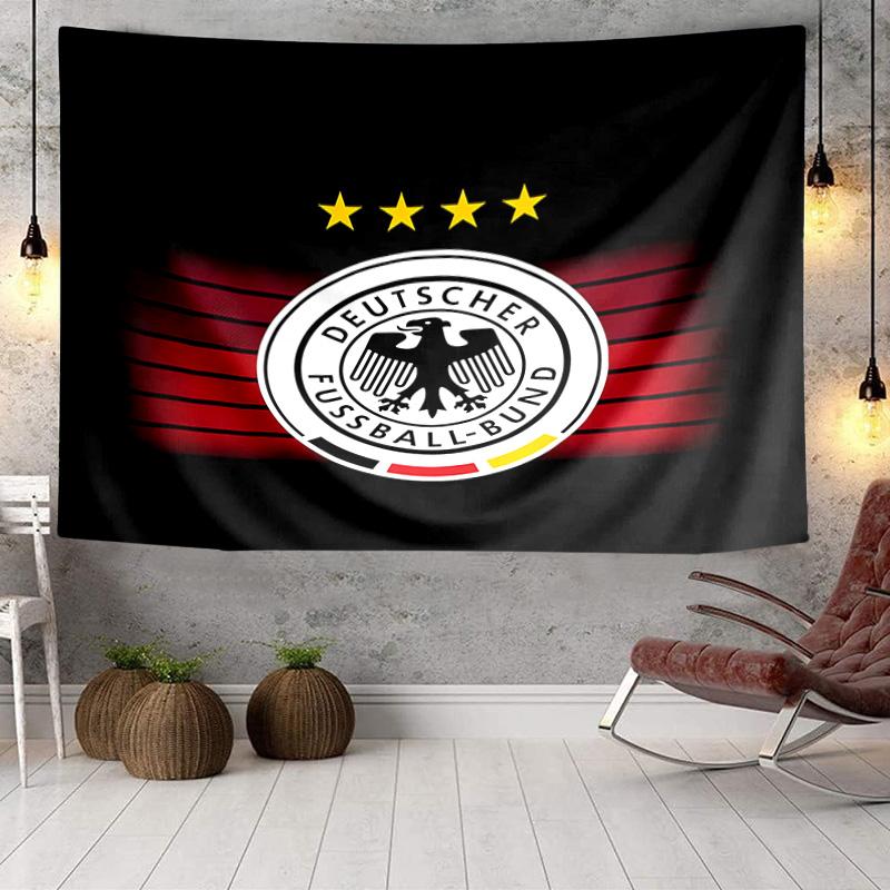 1 Stück Frankreich Fußball-Emblem Wandteppich zum Aufhängen für Schlafzimmer, Wohnzimmer, Spielzimmer, Dekorations-Kunstzimmer Wandteppich Feiertags- und Geburtstagsgeschenke