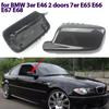 2PCS Car Side Door Rearview Side Balck Carbon Mirror Cover Caps for BMW 3 Series E46 2 Doors 7 Series E65 E66 E67 E68 2001-2008