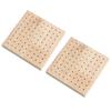 2Pcs Square Wooden Polishing Head Storage Board Save Space Nail Grind Head Organizer  Nail Salons