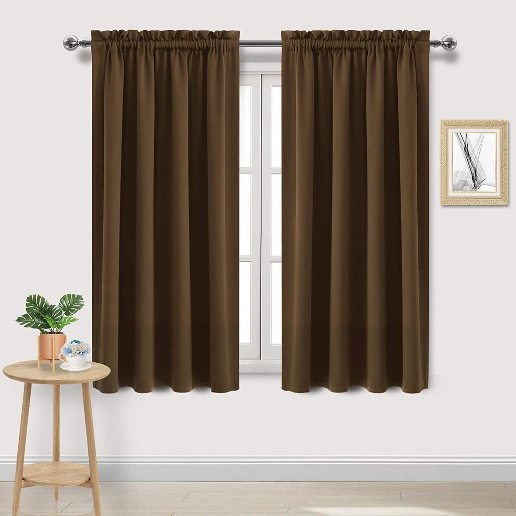 Modern Solid Color Blackout Energy Saving Curtains Thermal Insulated Room Darkening Drapes for Bedroom Living Room