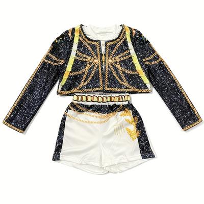 KPDH KDPop Rumi Mira Zoey Costume Cosplay Enfant Fille K Pop Huntrix Doré Cosplay Enfant Fête d'Halloween Vêtements Tenue