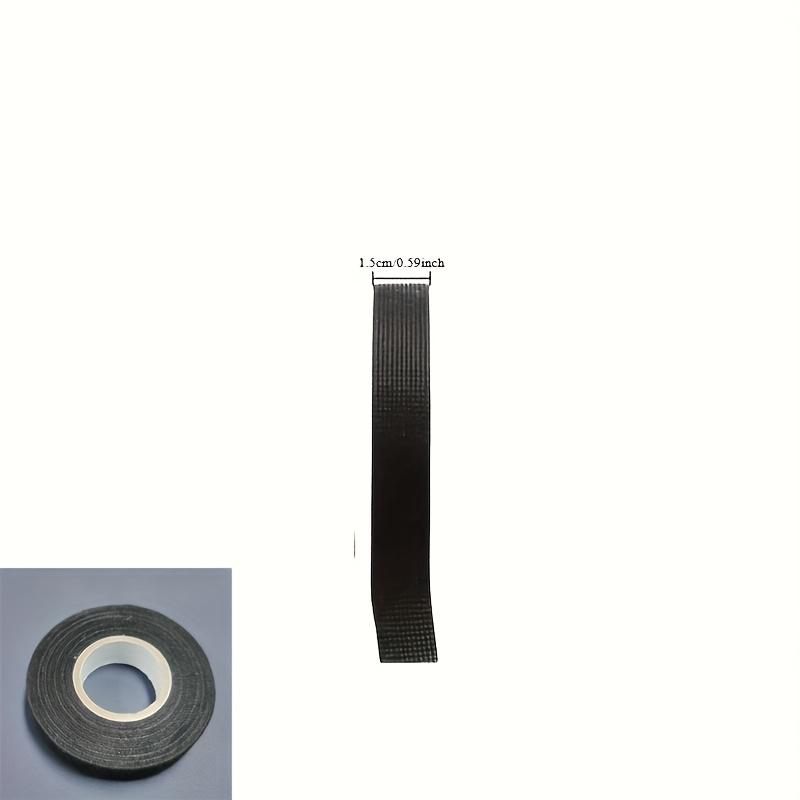 1 Roll Heat-Resistant Self-Adhesive Hook-and-Loop Fastener Tape for Car Wire Harness Organization Protection No Power Needed Black Adhesive