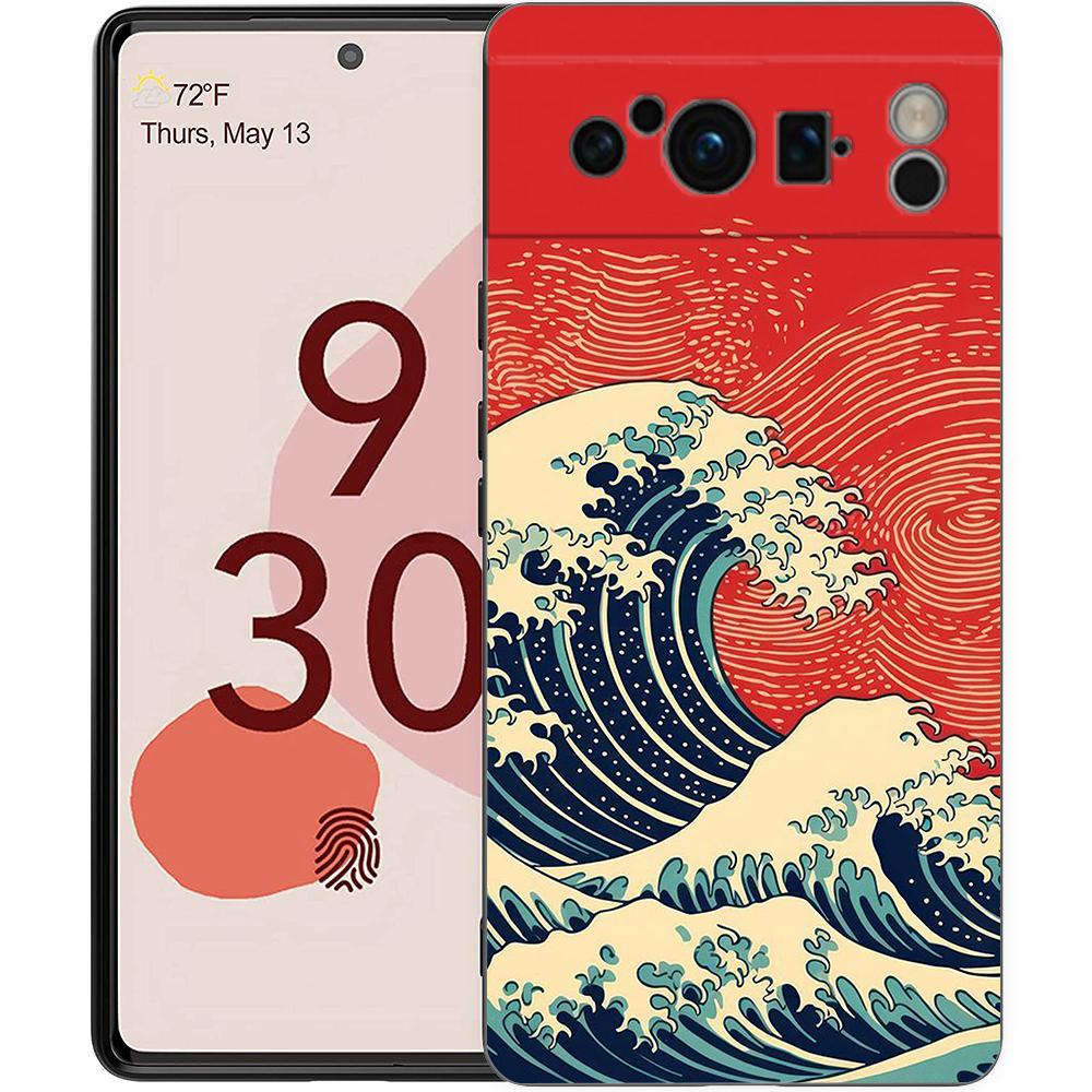 

For Google Pixel 10 Pro Phone Case Pixel 9 Pro XL TPU Case Pixel 8 Pro 9A 8A 7A 7 6A 6 Pro Soft Cover Fashion Great Blue Wave Pixel 9