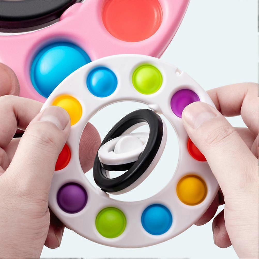 3D Flip Push Metal Looking Gyroscope Bubble Toys Stress Relief Sensory Toy Party Favor for Kids