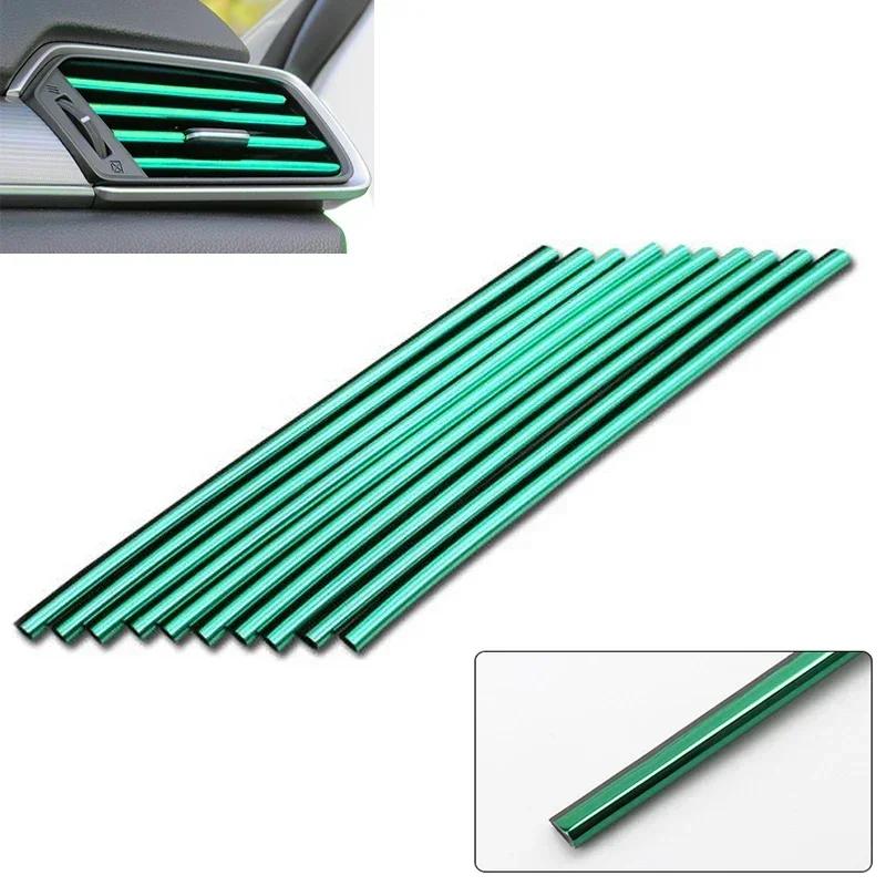 New 10 PCS Car Air Conditioner Outlet Decorative Soft Strip Accessories Auto Interior Grille Decorative Strip Universal U-shaped