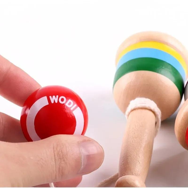 Montessori Spielzeug Holz Geschicklichkeits Schwert Tasse Entwickle Intelligenz Glatte Spielzeuge Pädagogisch Traditionelle Spiele Spielzeug Werfen und Fangen Ball
