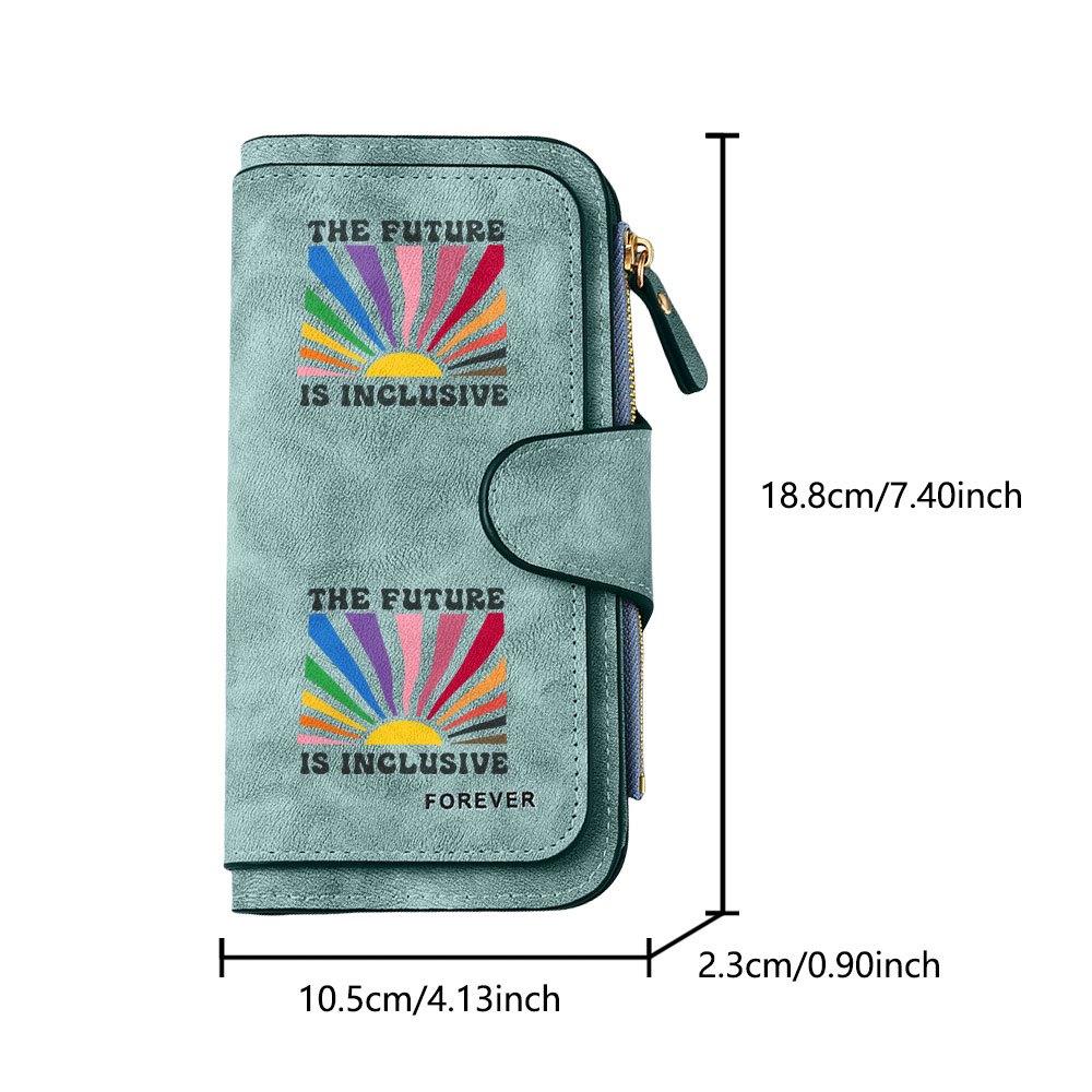 Rainbow Sun Long Zipper Wallet, Large Capacity Card Holder, Unisex Clutch Bag, Fashionable Zipper Coin Purse, Suitable for Daily Use, A Great Gift