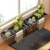 Drain Rack Kitchen Sink Organizer Self-Draining Shelf Sponge Holder Dishcloth Faucet Storage Soap Drainer Kitchen Accessories