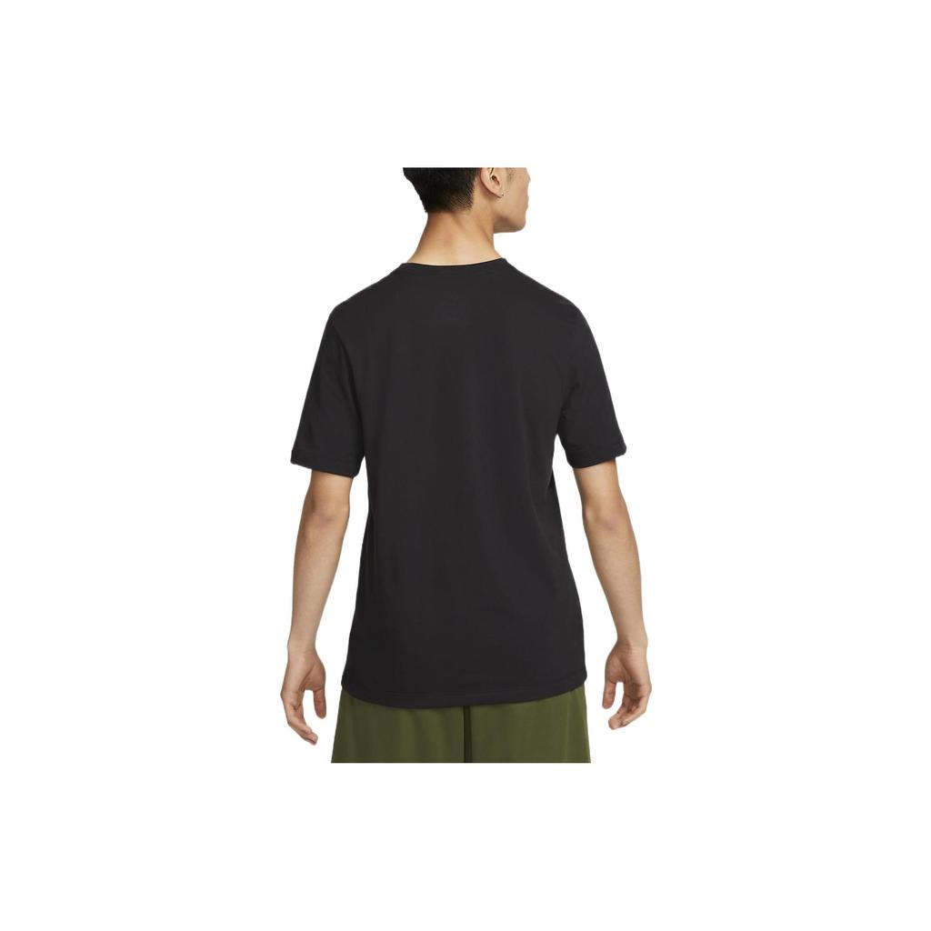 Nike Camouflage Logo Print Casual Round Neck Short Sleeve T-Shirt Men Tops Black DR7562-010
