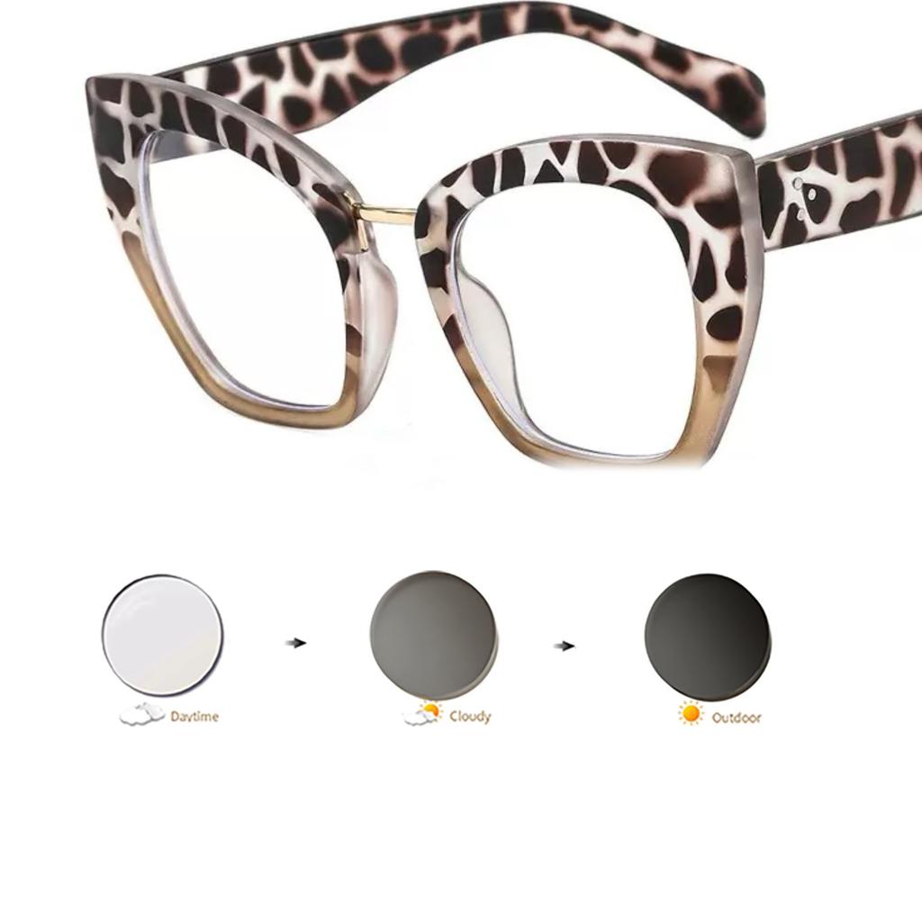 Europe US Retro Cat Eye Oversized Frame Women Eyeglass Multi Color Flat Mirror Trendy Personality Glasses