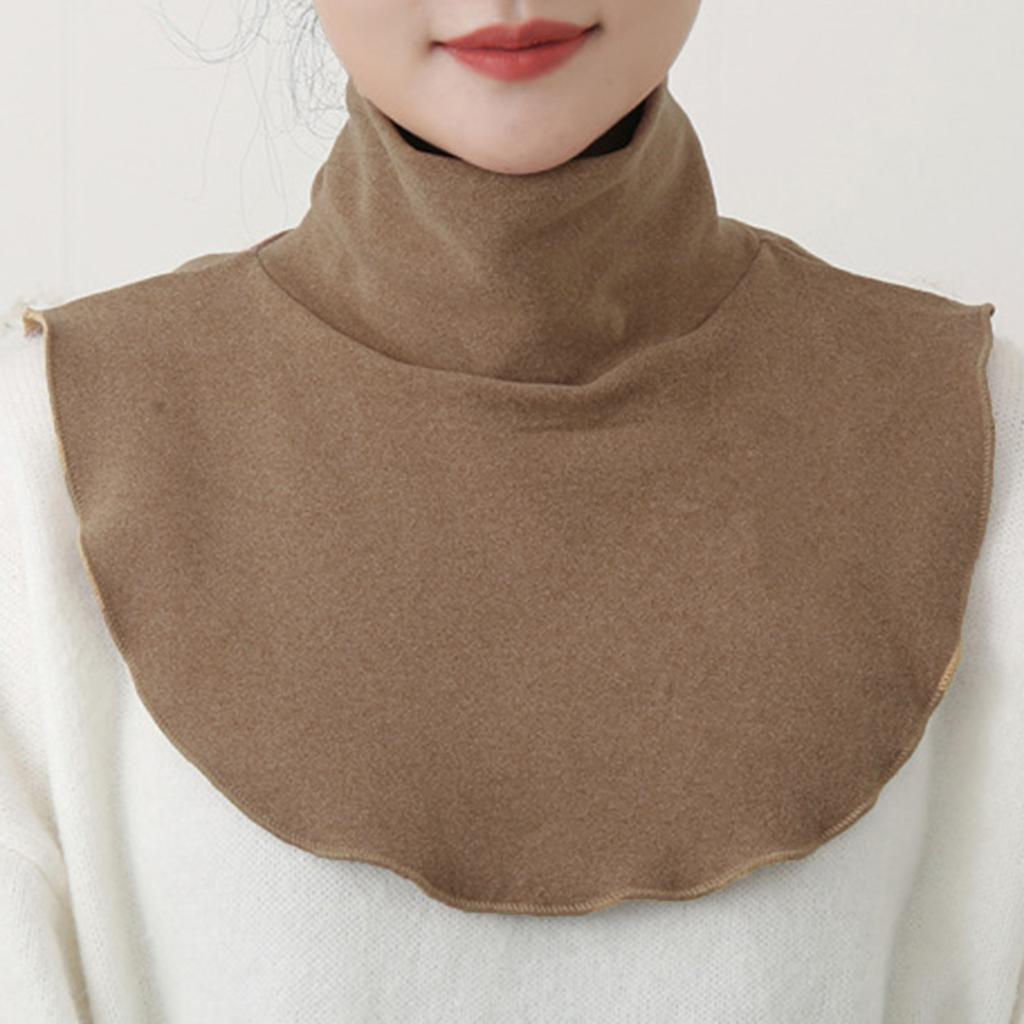 New Soft Cotton Modal Faux Fake Collar Neck Muslim Hijab Scarf Women Solid Neck Cover Detachable Blouse Turtleneck Scarf Wraps