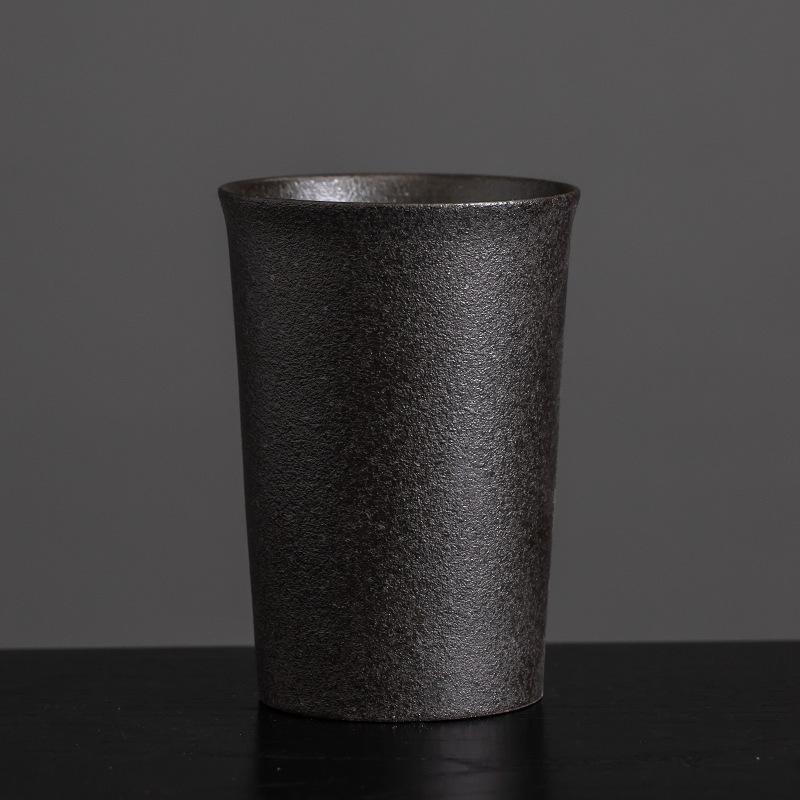 Coarse pottery coffee cup retro latte cup household creative ceramic mug water cup medieval cup teacup hand cup