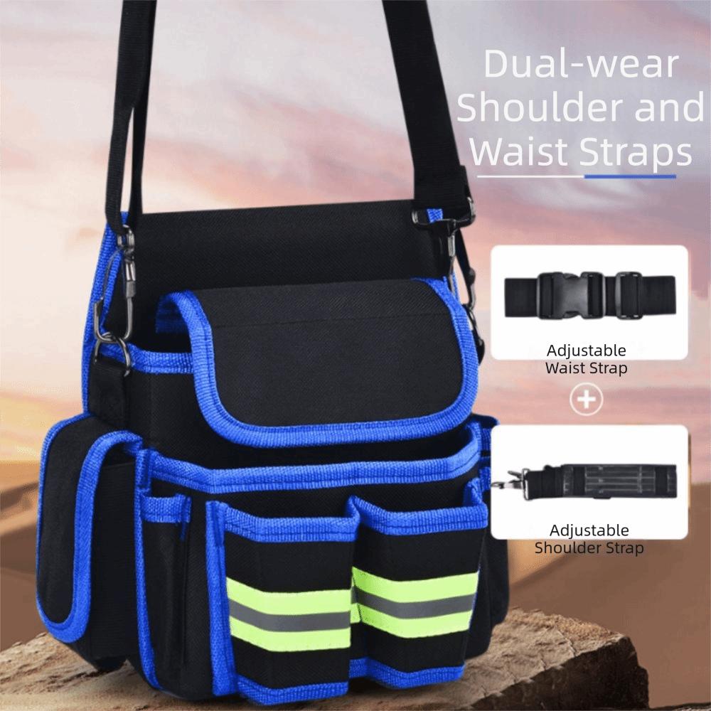 Large-Sized Electrician's Tool Bag One-Piece Design Tool Waist Bag Thickened Waist Bag  Electrician