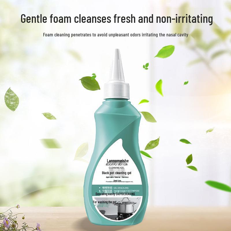 Powerful Black Stain Remover Gel for Pot Bottoms - Easily Cleans Ash, Stains, and Scale
