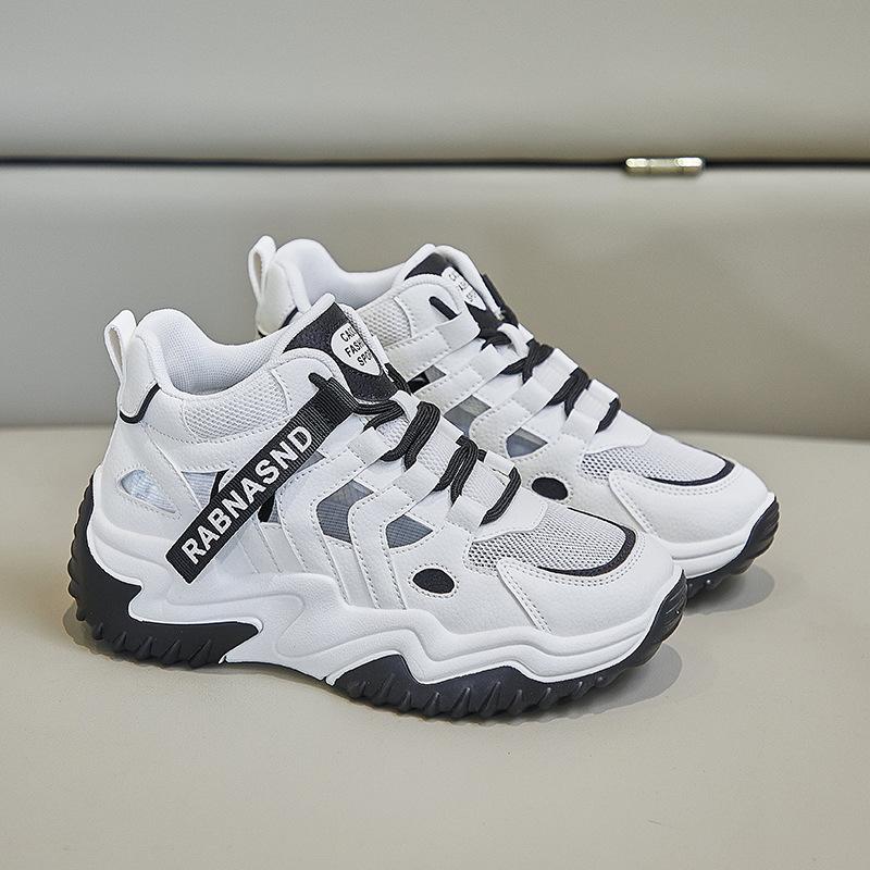 New Dad Shoes Perforated and Breathable Sports Shoes Casual Shoes Thick Soles for Height Increase