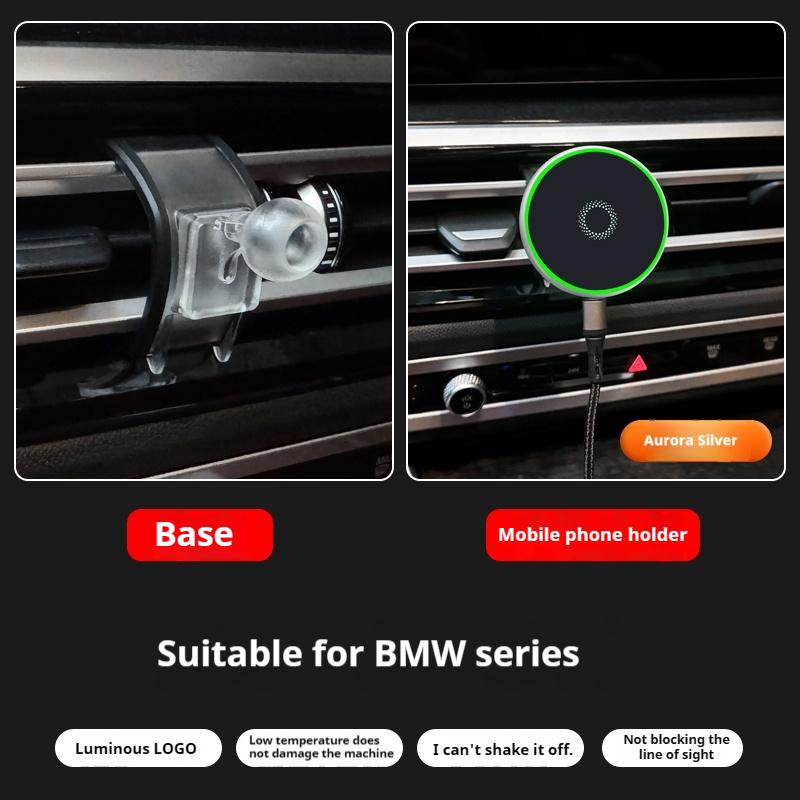

For BMW X3 X5 X6 X7G45 G05 G06 G07 2 3 4 5series G42 G30 G22 G60 2025 Car Wireless Charging Car Phone Mount MagSafe Accessories