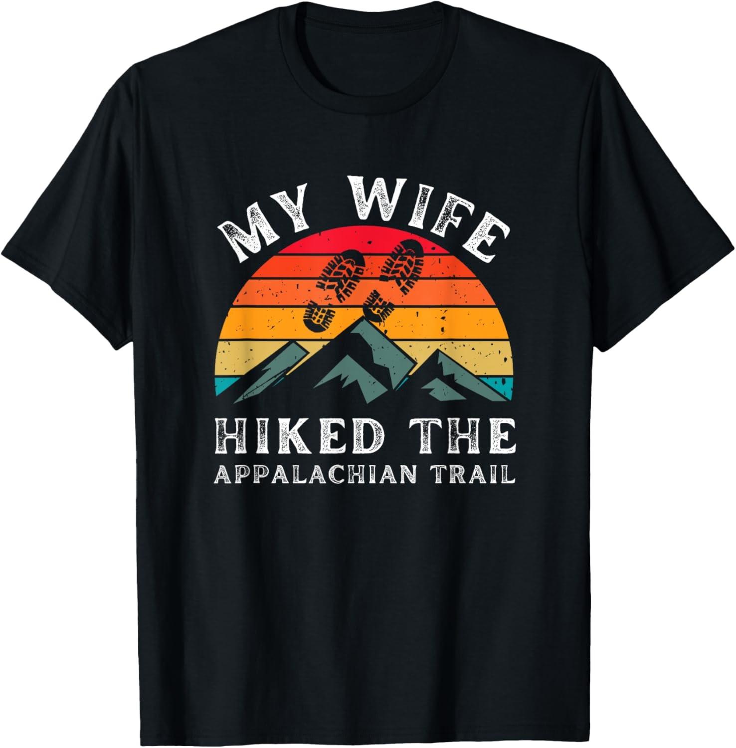 Mens My Wife Hiked The Appalachian Trail Saying T-Shirt S разноцветный