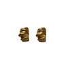 Metal Three-Dimensional Pleated Stud Earrings, Niche Design, Retro Personality, Advanced Temperament, Light Luxury And Neat Earrings.