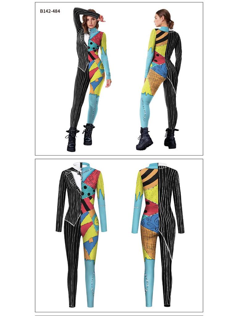 Dámská kombinéza Sally s 3D potiskem pro Halloween a Vánoce Horror Nights