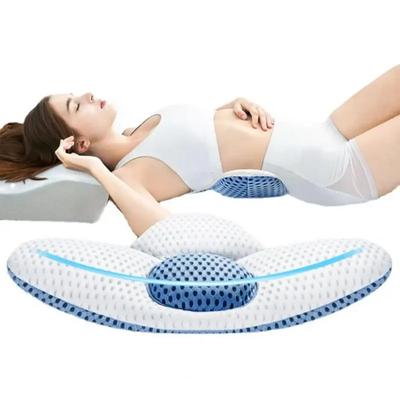 Lumbar Pillow Quick Rebound Improve Spinal Posture Sleeping 3D Extended Buckwheat Hull Lumbar Functional Pillow Bedroom Supply
