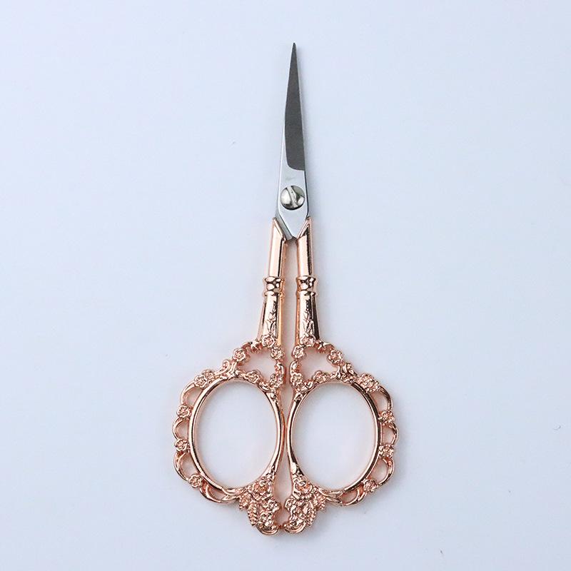 Retro Plum Blossom Stainless Steel Multi-purpose Scissors for Embroidery, Tea Bags, Sewing, and Office Use.