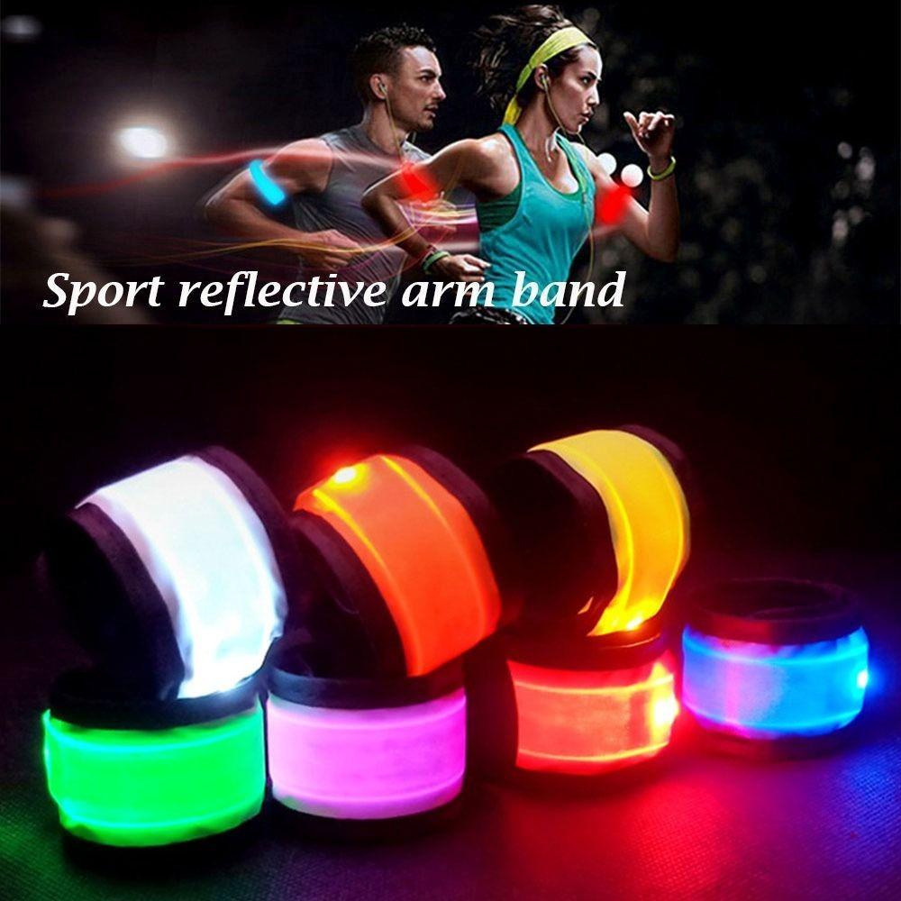 Snap Slap Design Slap Bracelet Polyester Glow Wristband Adjustable Fit LED Armband Party Cheer