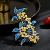 New Chinese-style Fragrant Osmanthus Enamel Brooch Fashion High-end Cheongsam Corsage Accessories National Style Accessories Gifts