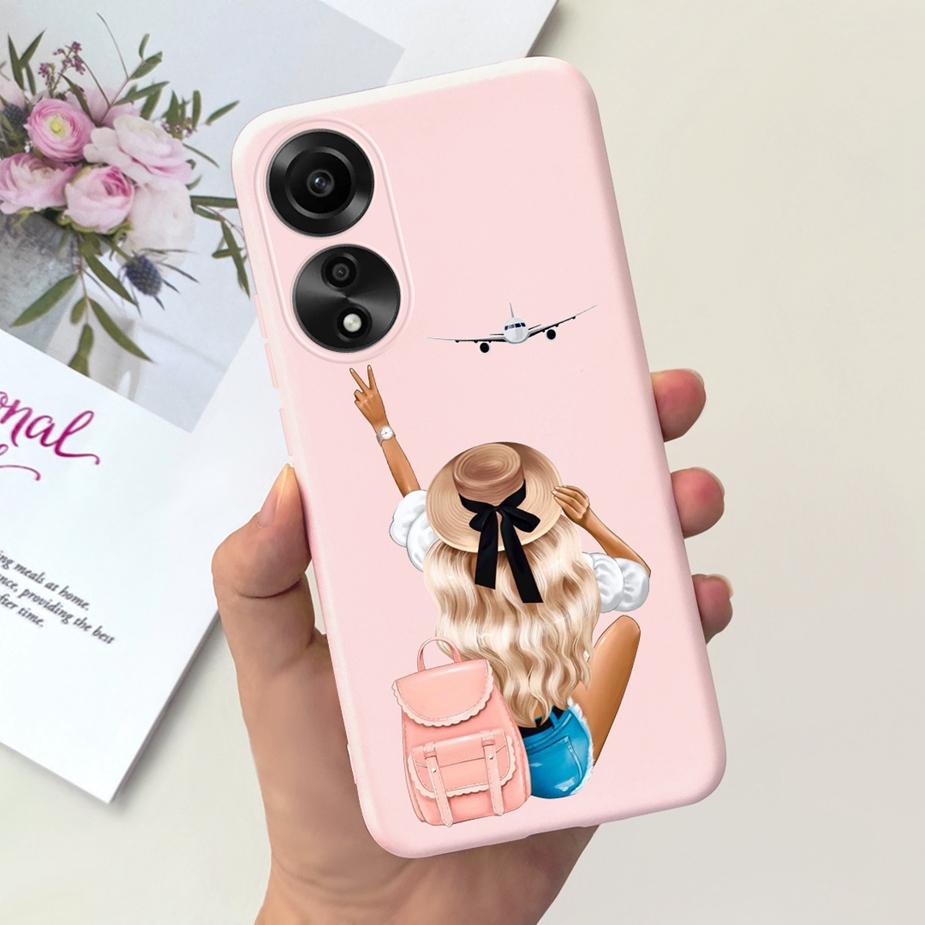 For Oppo A78 4G Case CPH2565 Cute Dinosaur Cartoon Painted Cover Soft Silicone Phone Case For Oppo A78 A 78 OppoA78 4G 5G Fundas