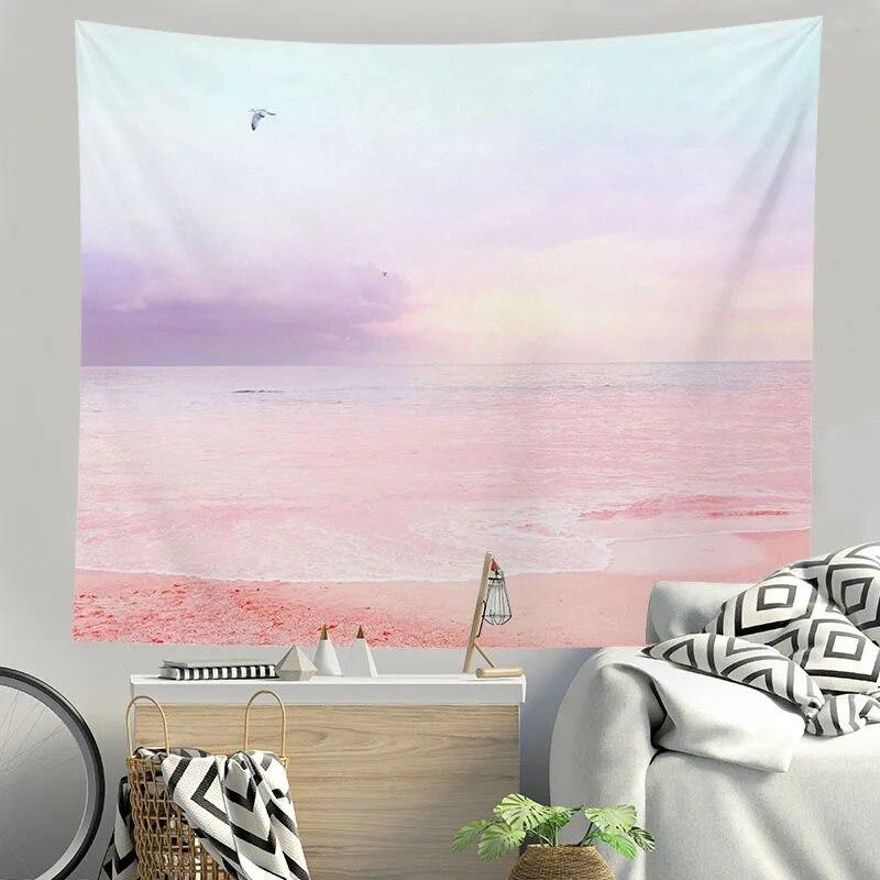 Tapestry Beautiful Small Fresh Blue Sky and White Clouds Background Room Living Room Personalized Home Decoration Hanging Cloth