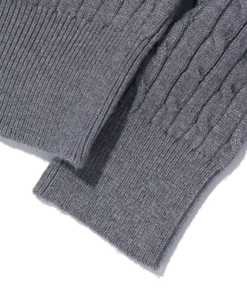 DISTN9NE High-Neck Knit Zip-Up Melange Grey (Lp5Sf506-097)
