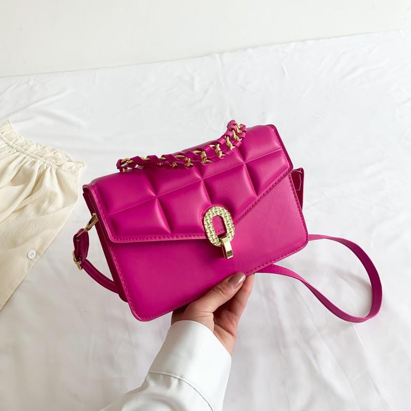 Trendy Pu Leather Mini Shoulder Bag Chic Square Crossbody Handbag For Women In Various Colors