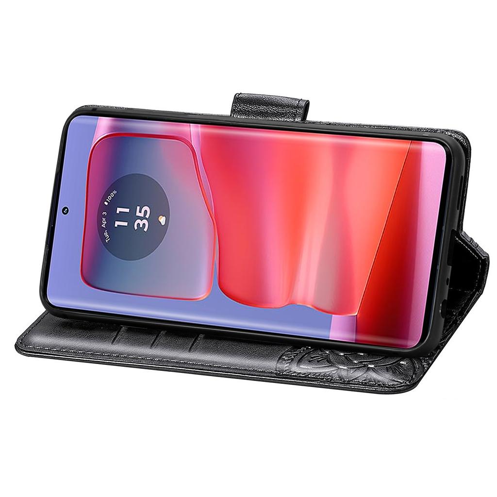 For Motorola Edge 50 Pro 5G Wallet Case Butterfly Imprinted PU Leather Phone Cover