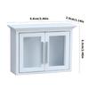 1/12 Doll House Miniature Kitchen Wall Cabinet with Smoothly Wood For Scene Setting Doll House Landscape Accessories