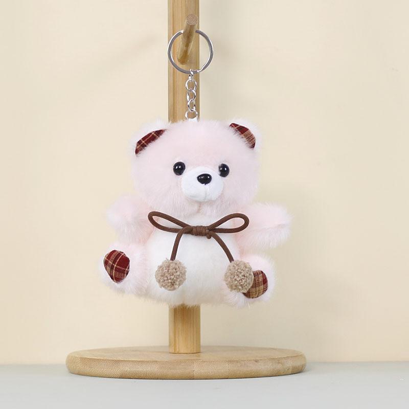 Plush Bear Keychain Cute Cartoon Toy For Kids And Students