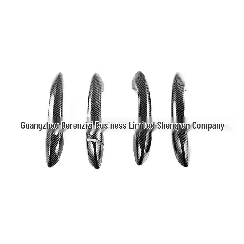 Tucson L Carbon Fiber Door Handle Stickers - Black, Protective Decoration for NX4