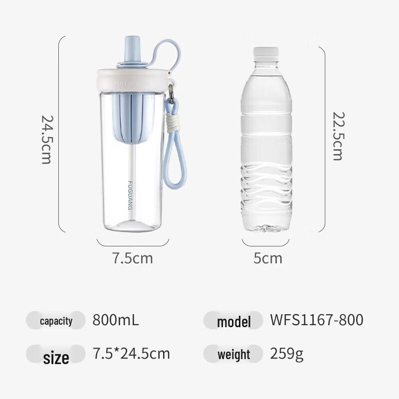 Fuguang Large Capacity Glass Water Bottle