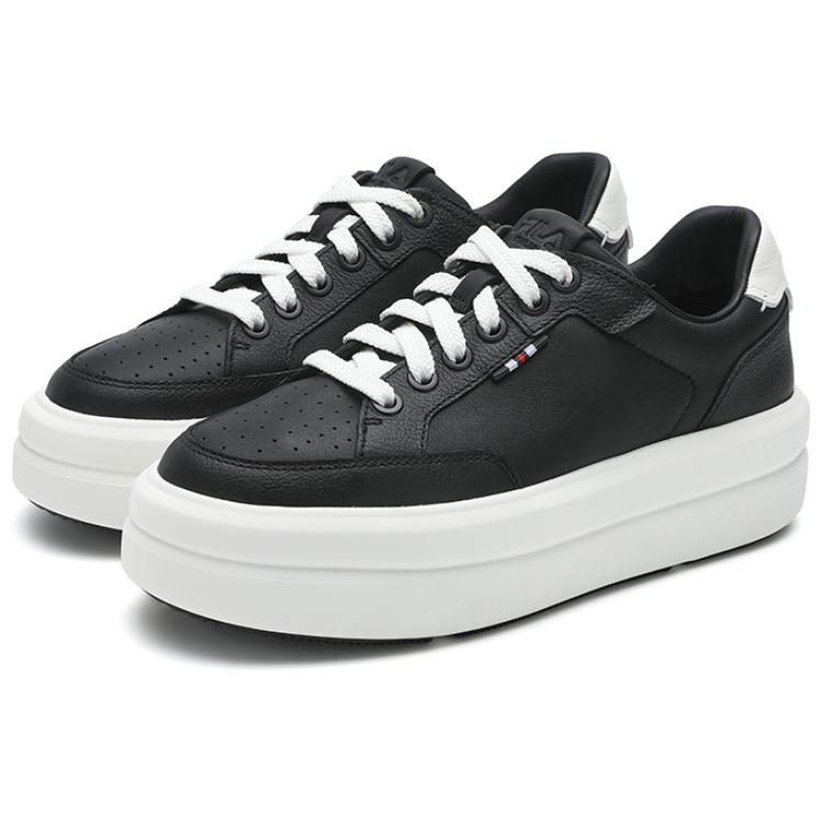 FILA Victoria Cushioning, Wear Resistant Low top Skateboard Shoes Women's Black White F12W413207FBS