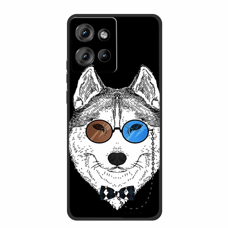 Handyhülle Für Motorola Moto G 2025 Hülle Cartoon Schwarzes Silikon Weiches TPU Rückseite Für Motorola Edge 50 Neo S50 G75 Hülle G 75