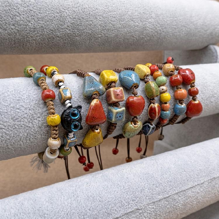 Stylish Handmade Ceramic Beaded Bracelet Craft Supplies for Trendy Outfits Enhancement Suitable for Everyone Use