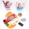 Cash Register Toy for Kids with Checkout Scanner Play Food Set Play Calculator Credit Card Rder Voice Broadcast Pretend Cash Register