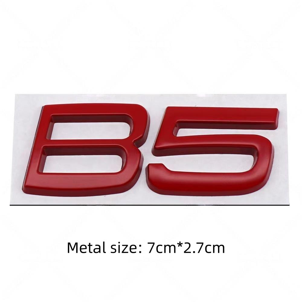 3D Metal AWD T5 T6 B5 B6 Letter Badge Sticker Rear Trunk Emblem Decal High-Quality Automotive Exterior Accessories
