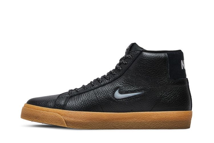 Мужские кроссовки Nike Zoom Blazer Mid Premium SB Черный Жевательная резинка Камень Черный/Черный/Жевательная резинка Светло-коричневый/Белый