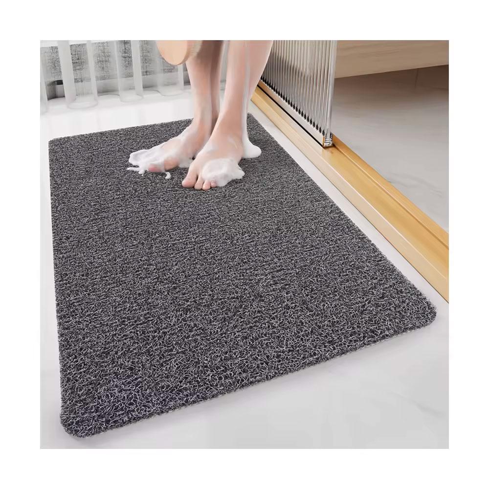 Comfortable Non-Slip PVC Shower Bath Mat with Suction Cups Quick Drying and Easy Cleaning Modern Style for Home and Hotel Use