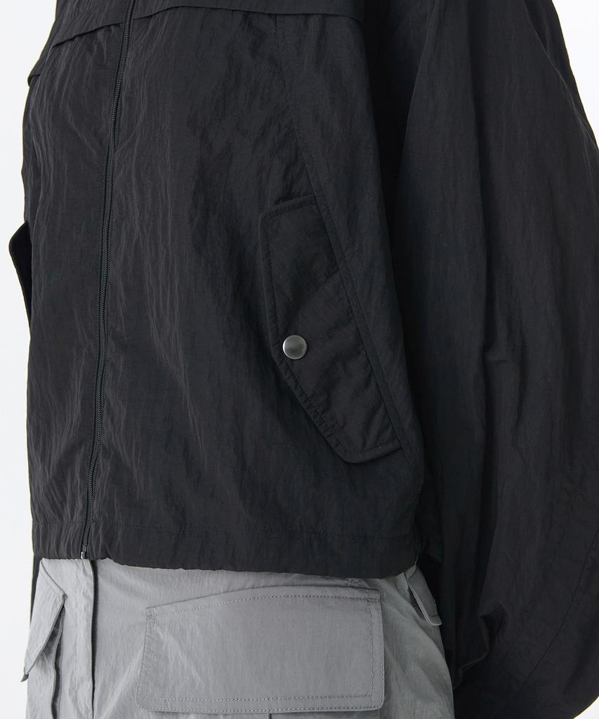 Musinsa Standard Woman Women'S Bright Hooded Windbreaker Jacket [Black]
