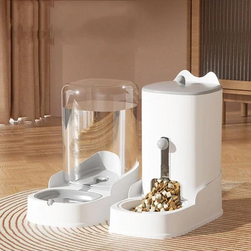 Dog Cat Water Fountain Large Capacity Pet Feeder Cat Food Bowl Gravity Food Feeder Gravity Water Fountain Cat Accessories