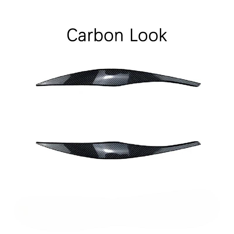 2pcs ABS Plastic Car Stickers Headlight Eyebrows Eyelid Trims for BMW 3 Series E90 E91 Sedan/Touring 2005-2011 06 07 08 09 2010