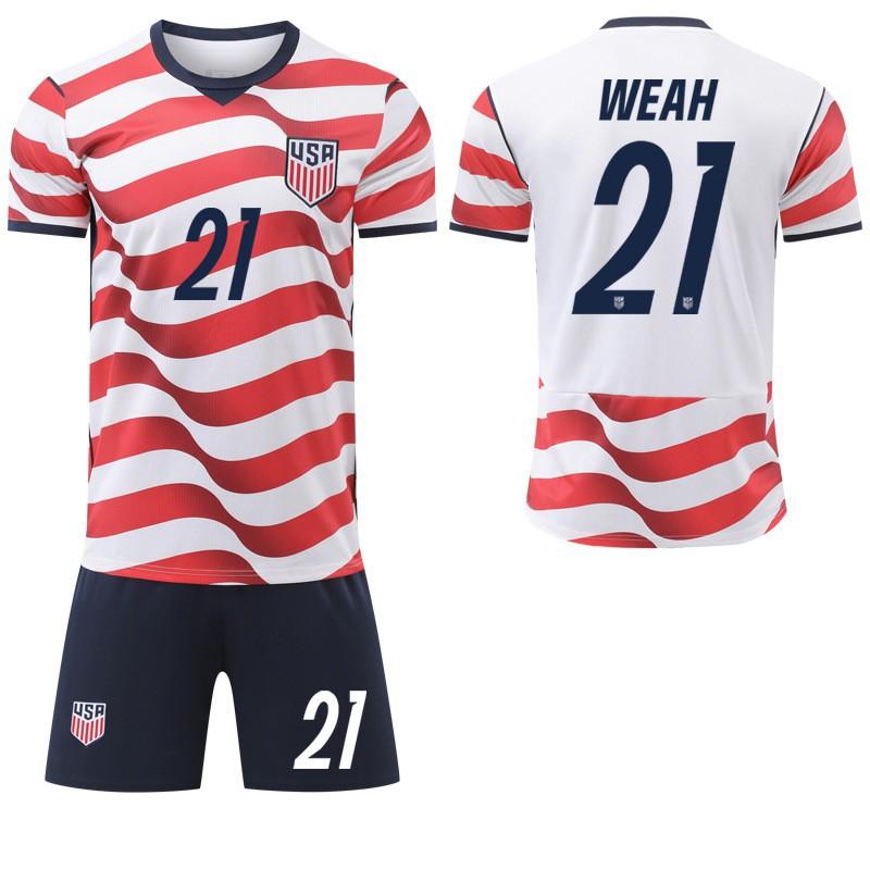 

2627 U.S. Canada Mexico World Cup Football Jersey No. 10 Prisic 8 McKenney Team Home Set #16