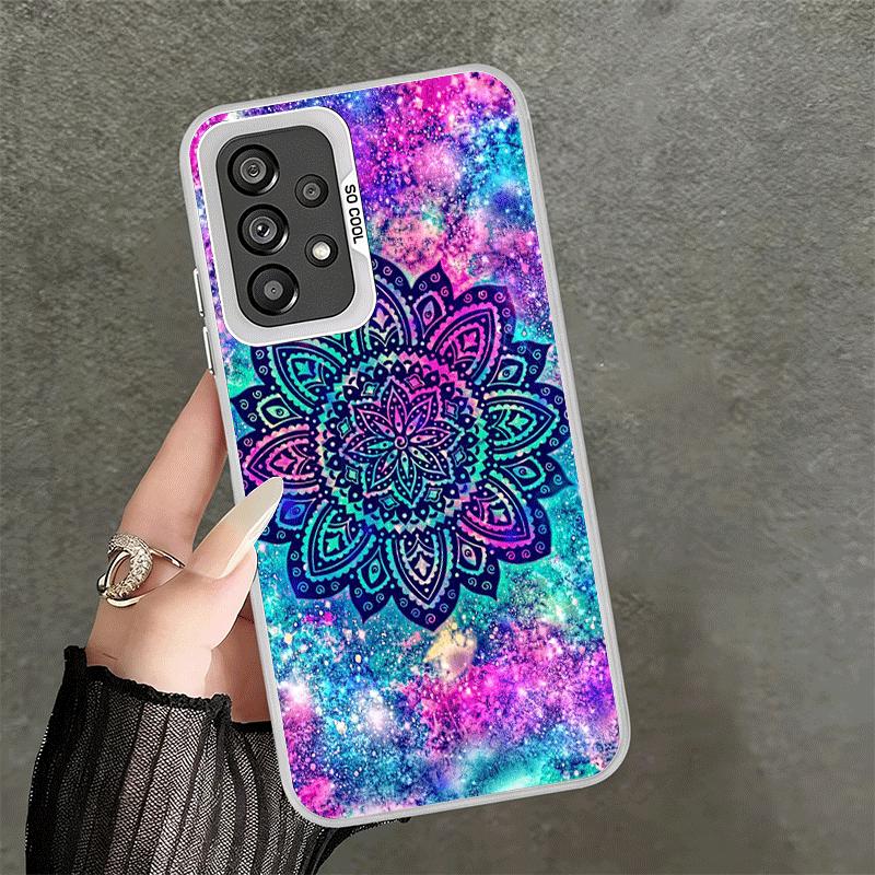 Mandala Sunflower Dreamy Style Shockproof Phone Case for Samsung A17 A16 A15 A14 A37 A57 A36 A56 A26 A35 A55 A25 A34 A54 A24 A13